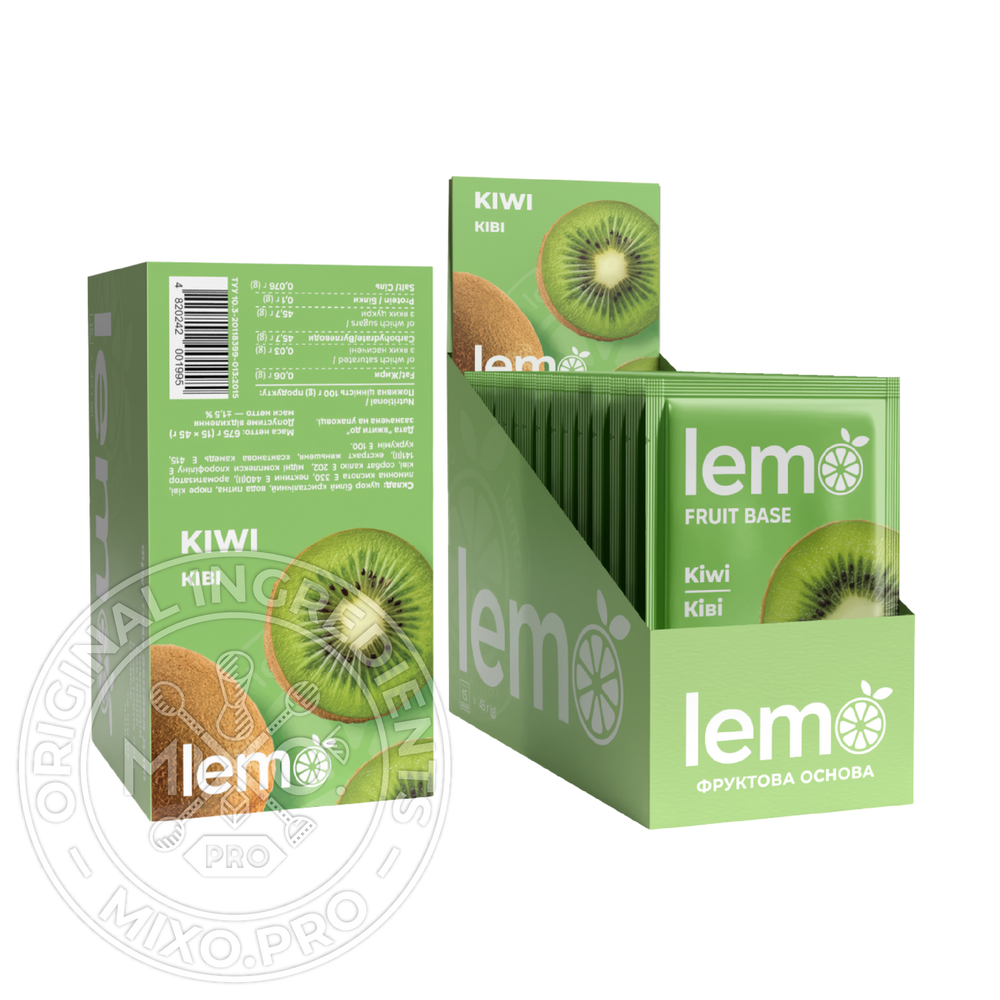 Ківі, LEMO, основа-пюре, 45гр*15шт