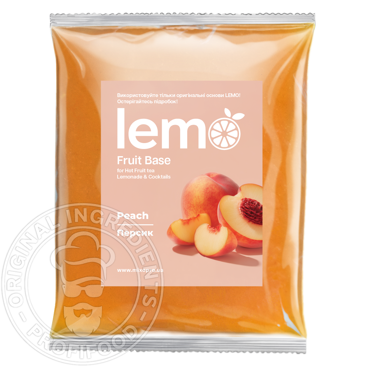 Персик, LEMO, основа-пюре, 1кг