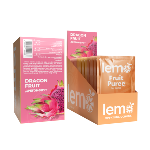 Драгонфрут, LEMO, основа-пюре, 45гр*15шт