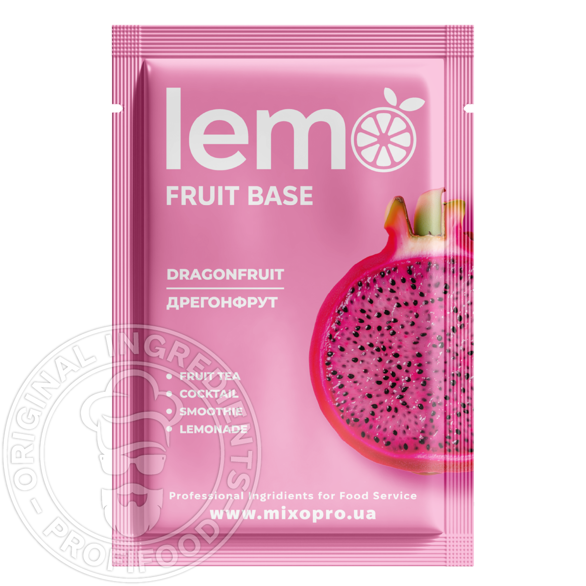Драгонфрут, LEMO, основа-пюре, 45гр*15шт