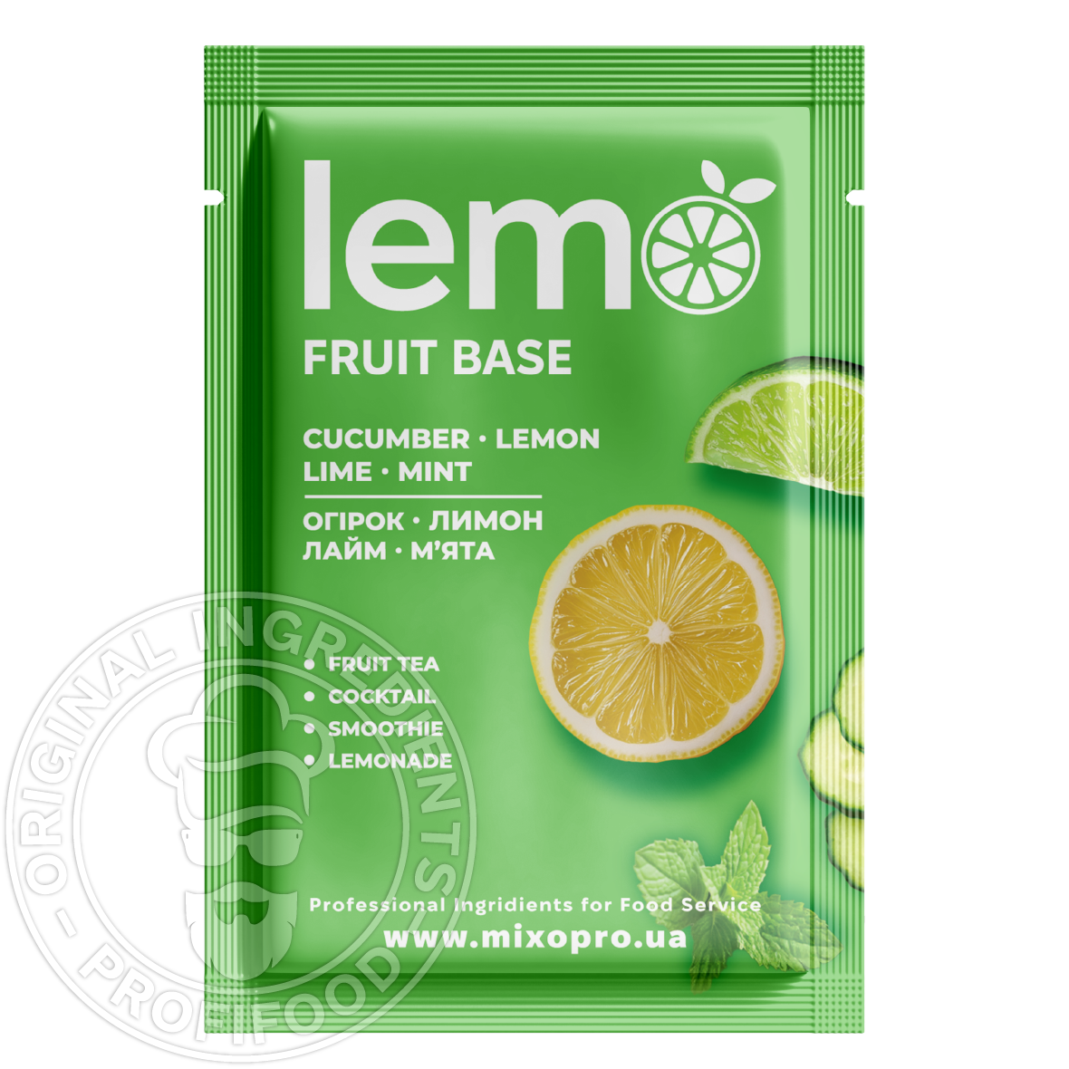 Огурец-мята-лайм-лимон, LEMO, основа-пюре, 45гр*15шт
