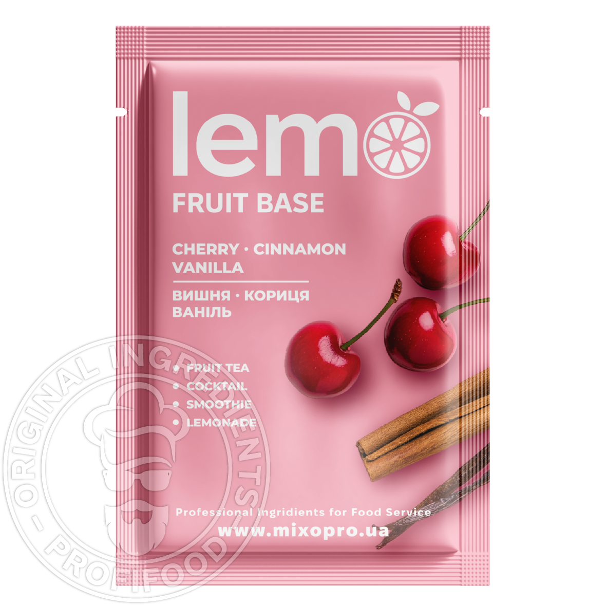 Вишня-Кориця-Ваніль, LEMO, основа-пюре, 45гр*15шт