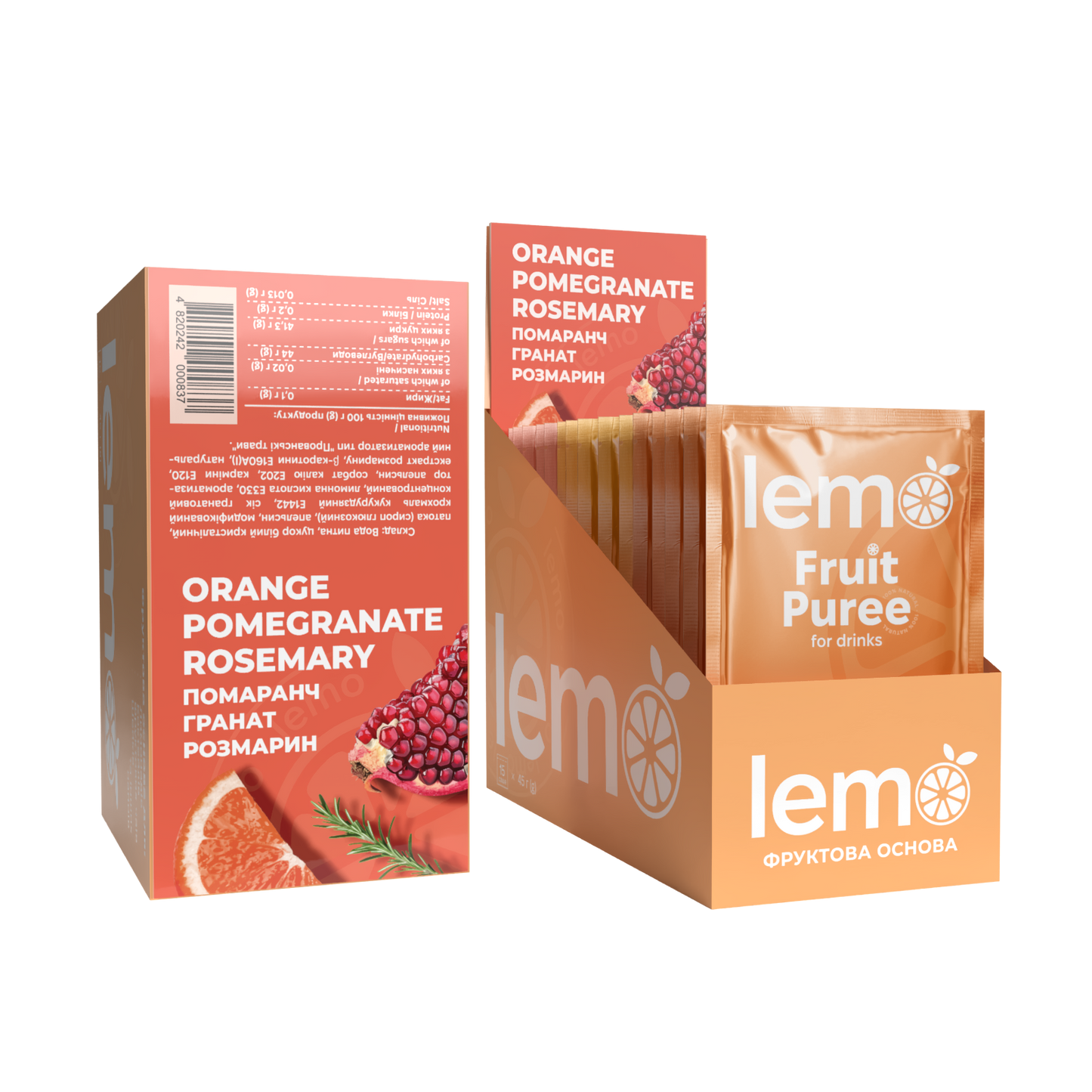 Оранж-Spritz, LEMO, основа-пюре, 45гр*15шт