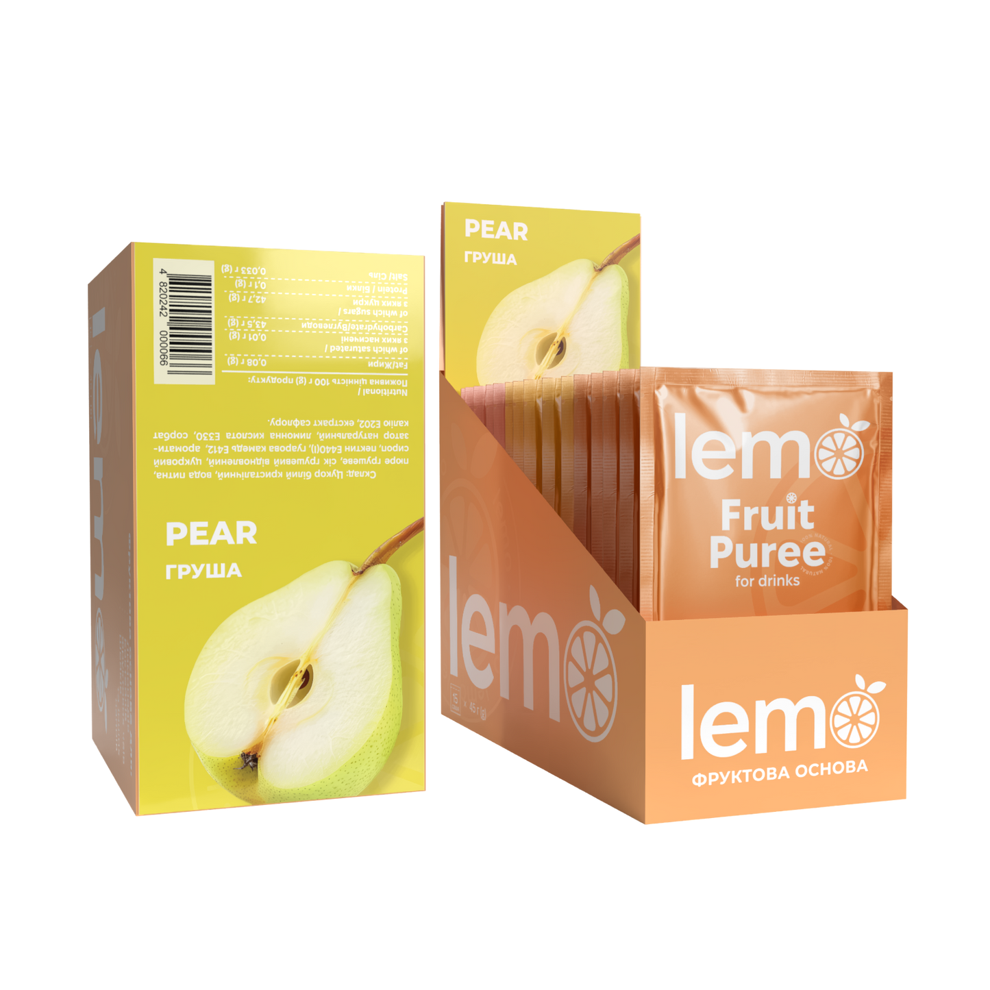 Груша, LEMO, основа-пюре, 45гр*15шт