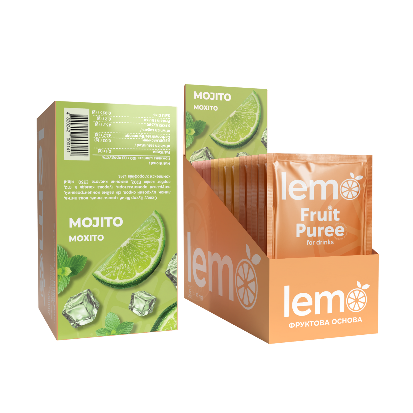 Мохіто, LEMO, основа-пюре, 45гр*15шт