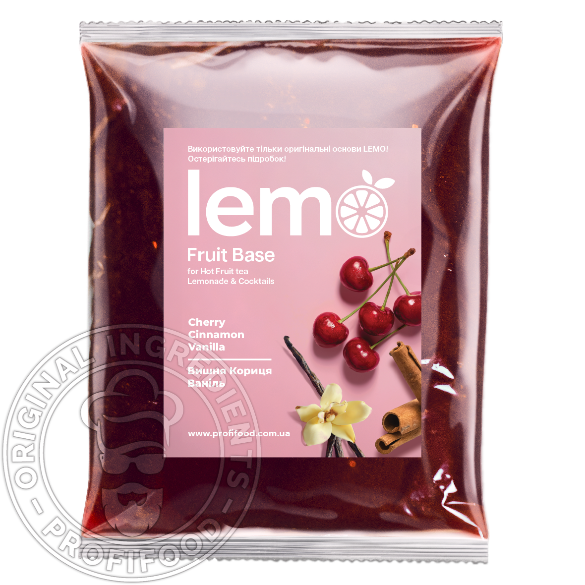 Вишня-Кориця-Ваніль, LEMO, основа-пюре, 1кг
