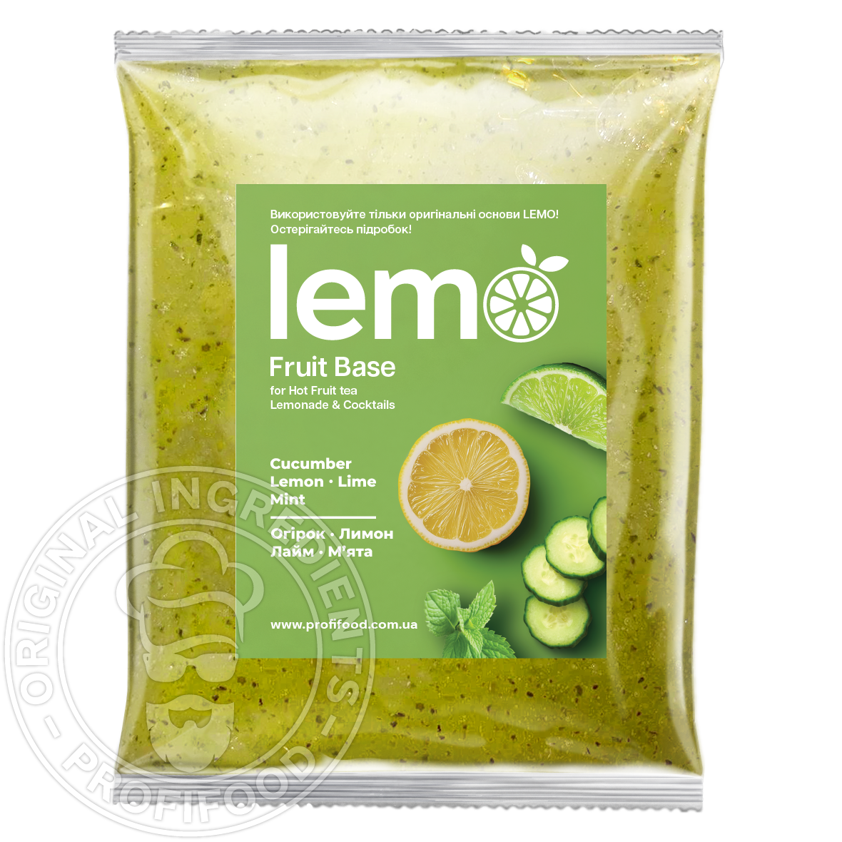 Огурец-ментол-лайм-лимон, LEMO, основа-пюре, 1кг