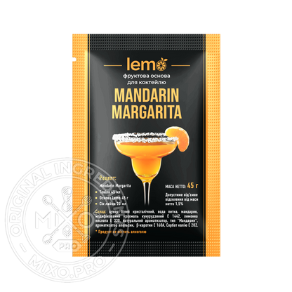 Маргарита-мандарин, LEMO, коктейльна основа, 45гр*15шт