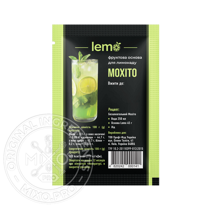 Мохіто, LEMO, коктейльна основа, 45гр*15шт