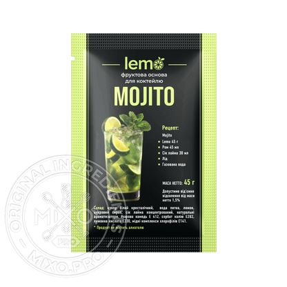 Мохіто, LEMO, коктейльна основа, 45гр*15шт