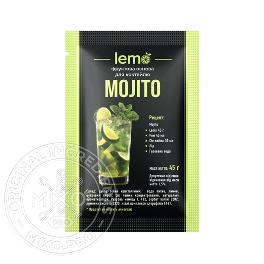 Мохіто, LEMO, коктейльна основа, 45гр*15шт