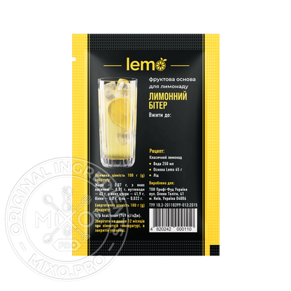 Джин Бітер, LEMO, коктейльна основа, 45гр*15шт