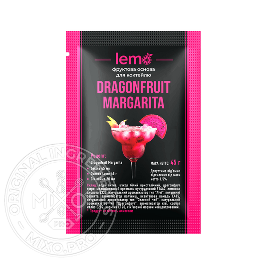 Марагрита-Дрегонфрут, LEMO, коктейльна основа, 45гр*15шт