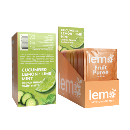 Огурец-мята-лайм-лимон, LEMO, основа-пюре, 45гр*15шт