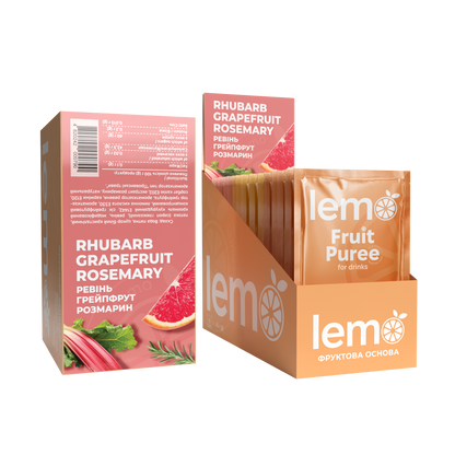 Ревень-Грейпфрут-Розмарин, LEMO, основа-пюре, 45гр*15шт
