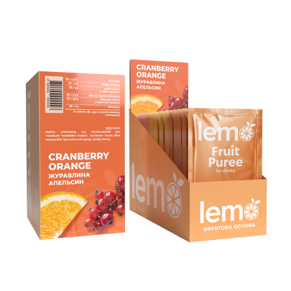 Журавлина-Апельсин, LEMO, основа-пюре, 45гр*15шт