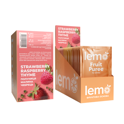 Полуниця-Малина-Чебрець, LEMO, основа-пюре, 45гр*15шт