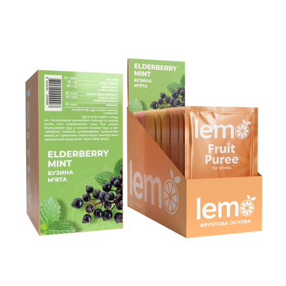 Ягоди Бузини з М'ятою, LEMO, основа-пюре, 45гр*15шт
